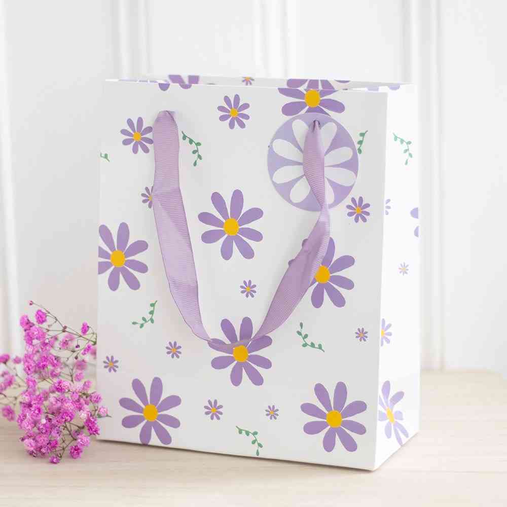 Something Different - 23cm Medium Purple Daisy Geschenktasche - Mehrfarben